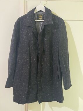 Golden Bear made in USA Black Speckled Wool Car Blend Coat